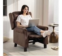 Sillón Relax Reclinable De Cuero Sintético Homcom 84x85x104 Cm Marrón
