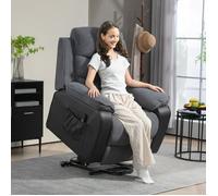 Sillón Relax Reclinable De Tejido De Pana Homcom 96x96x108 Cm Gris