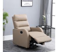 Sillon Relax Reclinable Sofa Relax Tapizado en PU con Reposapies Retractil para Dormitorio Salon Carga 125 kg 65x89x100 cm Marron