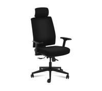 Sillón silla de oficina con reposacabezas carga máxima 200 kg negro 14_0000882