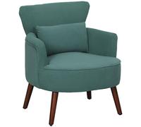 Sillón - Sillón de descanso - Silla reclinable - Sofá pequeño - Tapizado en verde oscuro - Cojines suaves