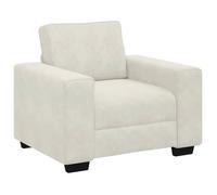 Sillón Sofá Color Crema, 100x77x82 Cm, Terciopelo Vidaxl