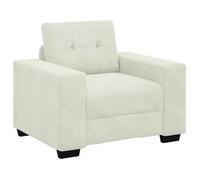 Sillón vidaXL, color crema, 100x78x80 cm, tapizado en terciopelo