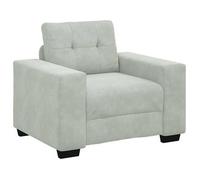 Sillón Sofá Gris Claro 100x78x80 Cm Terciopelo Vidaxl