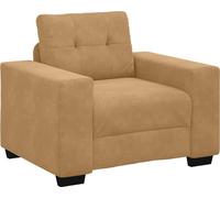 Sillón sofá marrón de terciopelo, 100x78x80 cm
