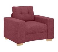 vidaXL Sillón sofá 100x78x80 cm tapizado en tela rojo vino tinto