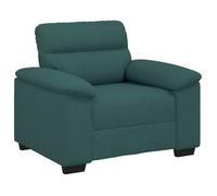 Sillón Sofá Verde Oscuro 100x81x84 Cm Tela Vidaxl