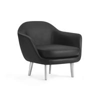 Sillón Sum Aluminio/ Cuero Negro