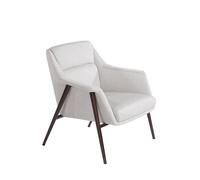Ángel Cerdà Sillón 5010C tapizado tela blanco reposabrazos asiento acolchado 78x76x77 cm