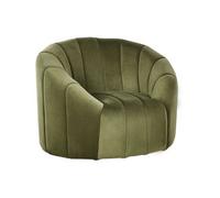 Sillón Terciopelo Asiento Acolchado Respaldo Bajo Verde Oscuro Malung