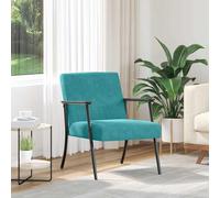 Sillón turquesa de terciopelo, 59 x 75 x 78 cm, 10,25 kg
