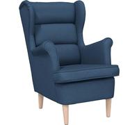 Sillón vidaXL, color azul, 74x84x100 cm, tapizado en tela