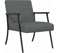 Sillón vidaXL, color gris oscuro, 59 x 75 x 78 cm, tapizado en tela