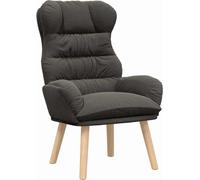 Sillón vidaXL, color gris oscuro, 69 x 74 x 93 cm, tejido de sherpa