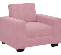Sillón vidaXL, color rosa, 100x77x82 cm, tapizado en terciopelo