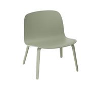 Sillón Visu con Base de Madera Verde Polvoriento