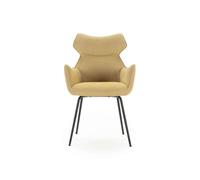 Sillones dimitri tapizados en mostaza, pack de 2 elegantes