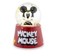 Silver Buffalo Disney Classics - Globo de nieve iluminado con logotipo de Mickey Mouse en caja de 45 mm