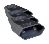 Silver Electronics 9158 Clavija Hembra, 250 V, Negro (Paquete de 3)
