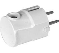 Clavija red schuko macho 4,8mm acodada 16a/250v color blanco