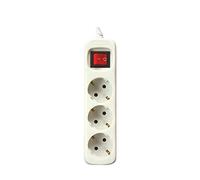Silver Electronics Regleta 3 enchufes con interruptor 1,5 m blanca