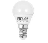 Silver Electronics - Bombilla LED ECO Esférica, Potencia: 5W, Casquillo: E14, Voltios: 230V, Clase energética Temperatura de color: 4000k - Luz extracálida - Warm light