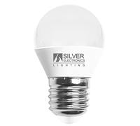 Silver Electronics - Bombilla LED Esférica E27 6W 3.000K 560 lúmenes