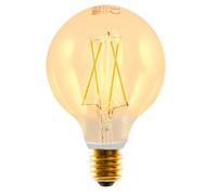 Silver Electronics Bombilla LED filamento Edison Globo 3W E27 2200K 320º 330lm Luz extra calida