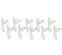 SILVER ELECTRONICS Pack x10 Clavija schuko Macho Plana Slim 16A 4.8mm plástico Blanco Granel