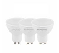 SILVER ELECTRONICS Pack x3 Bombillas LEDECO dicroica Multi-LED GU10 567lm 7W 4000K 120º 15.000h