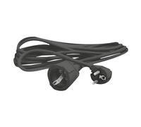 Silver Electronics Prolongador Eléctrico Schuko 4,8mm 16A NEGRO 10m con Protección para Niños