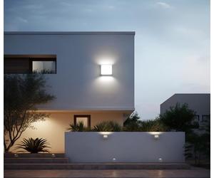 SILVER ELECTRONICS - Proyector de Exterior Forge Opal 800lm 10W 6500K IP65 120º 50.000h Carcasa Negra