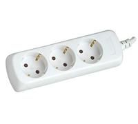 Base multiple 3 enchufes schuko cable 1,5m blanco
