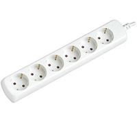 Base multiple 6 enchufes schuko cable 1,5m ip44 blanca