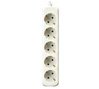 Base multiple 5 enchufes schuko cable 1,5m blanco