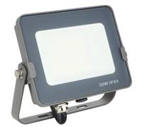 SILVER - Foco/Proyector LED Inteligente 172031 con conexión Wi-Fi, IP65 e IK07, 30 W / 2.400 lm, 3.000 K, para iluminación exterior e interior, base E27, aluminio ADC12/A383, 50.000 h Gray Medium