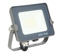 SILVER - Foco proyector LED inteligente 20W con control Wi-Fi, 1600 lm, 5700 K, IP65 e IK07 para iluminación exterior, fachadas y zonas industriales, modelo 172020 Gray Medium