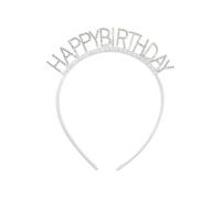 Silver Happy Birthday Headband