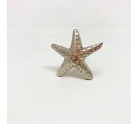 Silver Sea-Life - Pomos náuticos para cajones, baño, armarios, aparadores, armario (10. estrellas de mar)