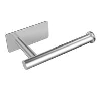 Silver wall mounted toilet paper holder, 3M self-adhesive toilet paper holder, stainless steel toilet paper holder