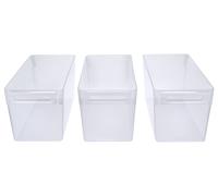 SILVERCREST® Organizador de nevera sin tapa, juego de 3, 5 L.