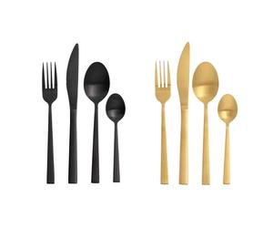 SILVERCREST® Set de cubiertos de acero inoxidable (Negro)