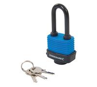 Silverline Tools 218458 - Candado con grillete largo resistente a la intemperie (48 mm)
