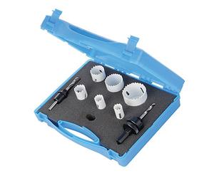 Silverline Tools 273220 - Juego de coronas bimetal para electricistas, 9 pzas 18 - 51 mm