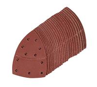 Silverline Tools 427816 - Pack de 25 hojas de lija autoadherentes para multilijadora (102 x 62 mm, 93 mm) color rojo