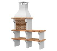 Silves Barbacoa de obra con mesa lateral (An x Pr x Al: 160 x 58 x 229 cm, Superficie parrilla: 62 x 38 cm, Hormigón)