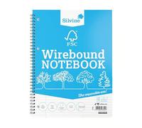 Silvine Cuaderno A5 Everyday FSC Twin Wire - Finta de 8 mm, 160 páginas de papel certificado FSC