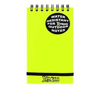 Silvine Cuaderno de bolsillo impermeable con encuadernación de alambre, papel resistente al agua, amarillo, 12,7 x 7,6 cm, 96 páginas de 90 g/m²