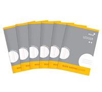 Silvine - Libro con libro (tamaño A4), color negro pack de 6