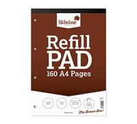 Silvine - Recambio A4 con 160 páginas de papel de 75 g/m² Ref A4RPF (210 x 297 mm)